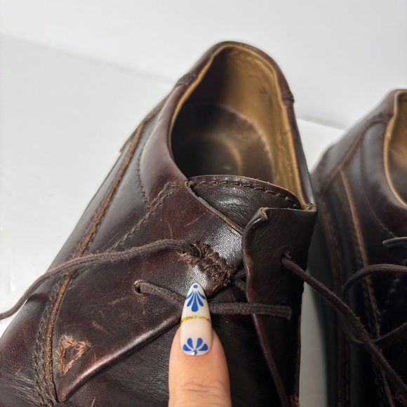 Birkenstock Brown Leather Shoes Oxford Derby Casual Lace Up Shoes 10 - Picture 14 of 16